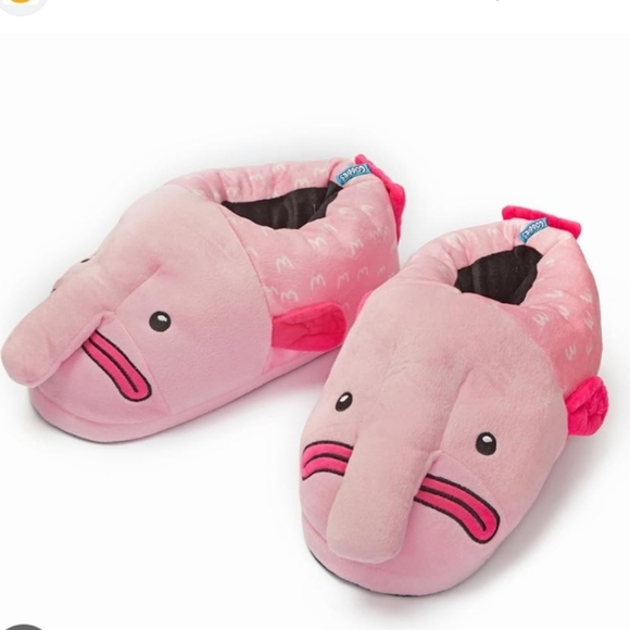 Coddies Pink Blobfish Plush Unisex Slippers Size Medium - Picture 1 of 13